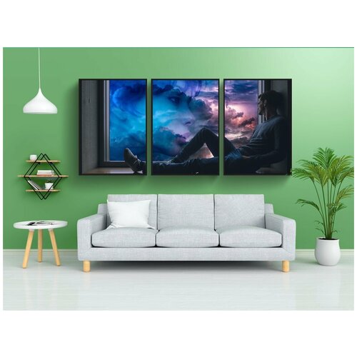 фото Набор модулных постеров для интерьера "человек, женщина, любовь" 60x90 см. в тубусе, без рамки lotsprints