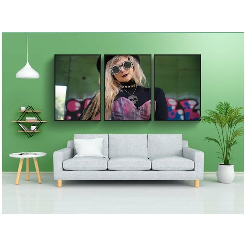 фото Набор модулных постеров для интерьера "портрет, люди, женщина" 60x90 см. в тубусе, без рамки lotsprints