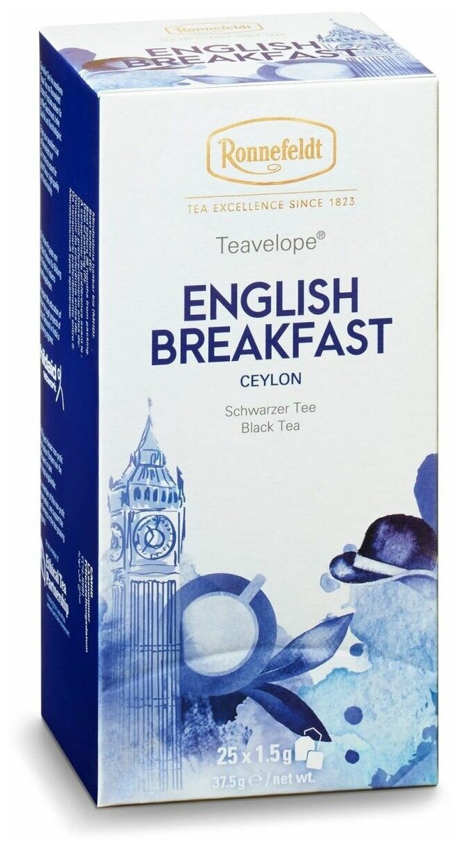 Чай черный Ronnefeldt Teavelope English Breakfast(Английский завтрак) 1 пачка по 25 пакетиков. Арт.14010 - фотография № 1