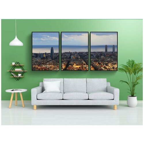 фото Набор модулных постеров для интерьера "испания, каталония, барселона" 60x90 см. в тубусе, без рамки lotsprints