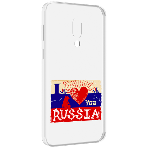 Чехол MyPads Люблю Россию для Meizu 16 Plus / 16th Plus задняя-панель-накладка-бампер