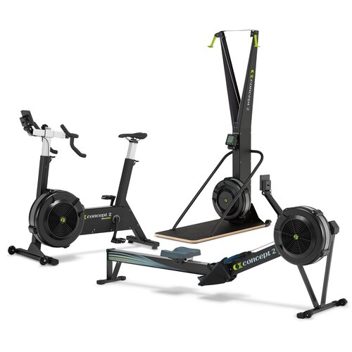 лыжный тренажер concept2 skierg pm5 с подставкой Kомплект тренажеров Concept 2: RowErg, SkiErg, BikeErg