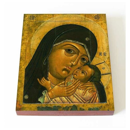 Корсунская икона Божией Матери, XVII в, печать на доске 13*16,5 см корсунская икона божией матери печать на доске 13 16 5 см