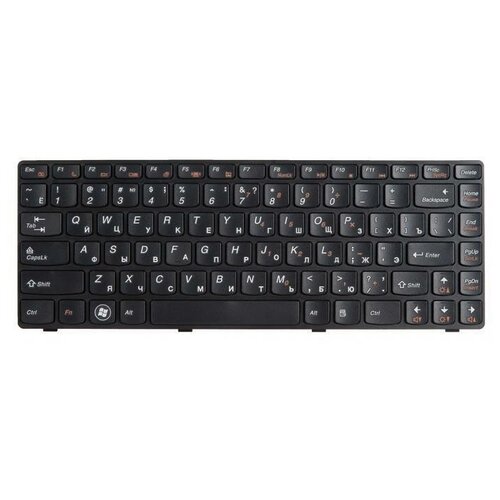 Клавиатура для ноутбука Lenovo IdeaPad B470 G470 G475 V470 Z470 Чёрная с рамкой гор Enter 135000₽