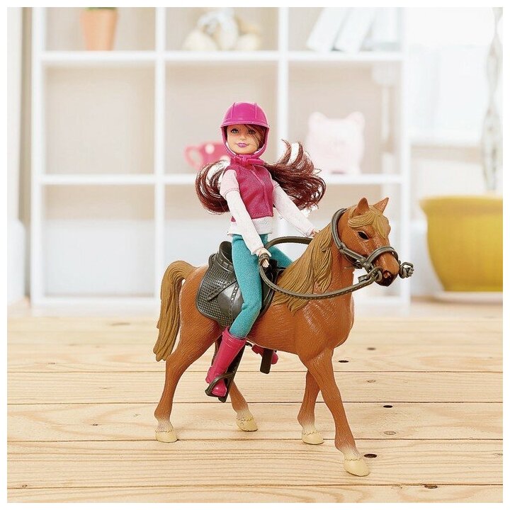 Набор игровой лошадка с куклой шарнирной, с аксессуарами