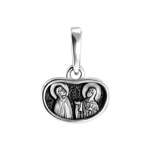 фото Подвеска образ святые петр и феврония из серебра 613 софия