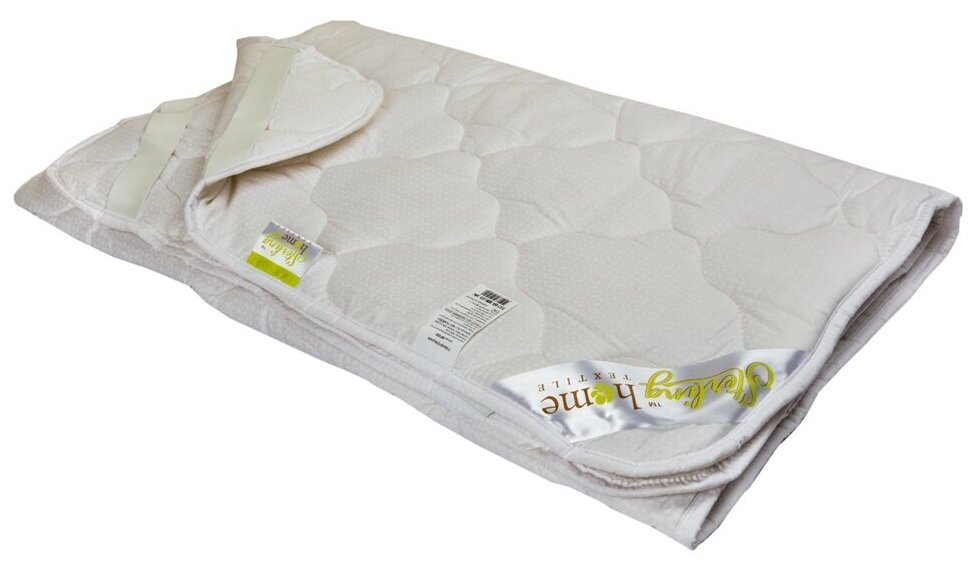 Наматрасник Sterling Home Textile Бамбук, 80 x 200, стёганый, белый, гипоаллергенный, на резинках