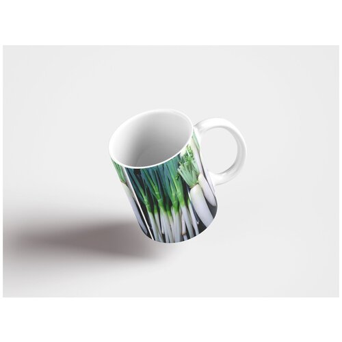 фото Кружка "лук- порей, японская белая редька, овощ 320 мл. белая lotsprints