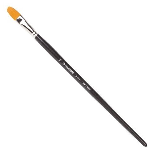 Кисть художественная Brauberg Classic, синтетика, жесткая, овальная, № 14, длинная ручка