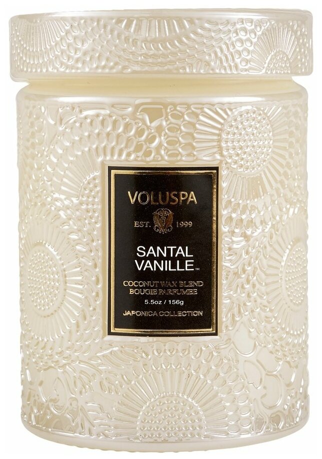 SANTAL VANILLE — Сандал и ваниль — Средняя свеча в стекле — VOLUSPA