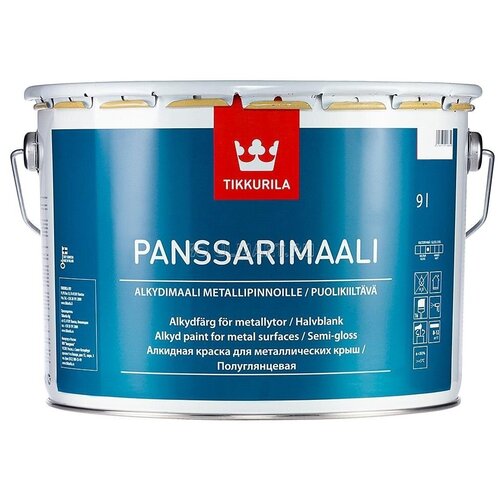 Эмаль алкидная, база A Tikkurila Panssarimaali 9L (A)