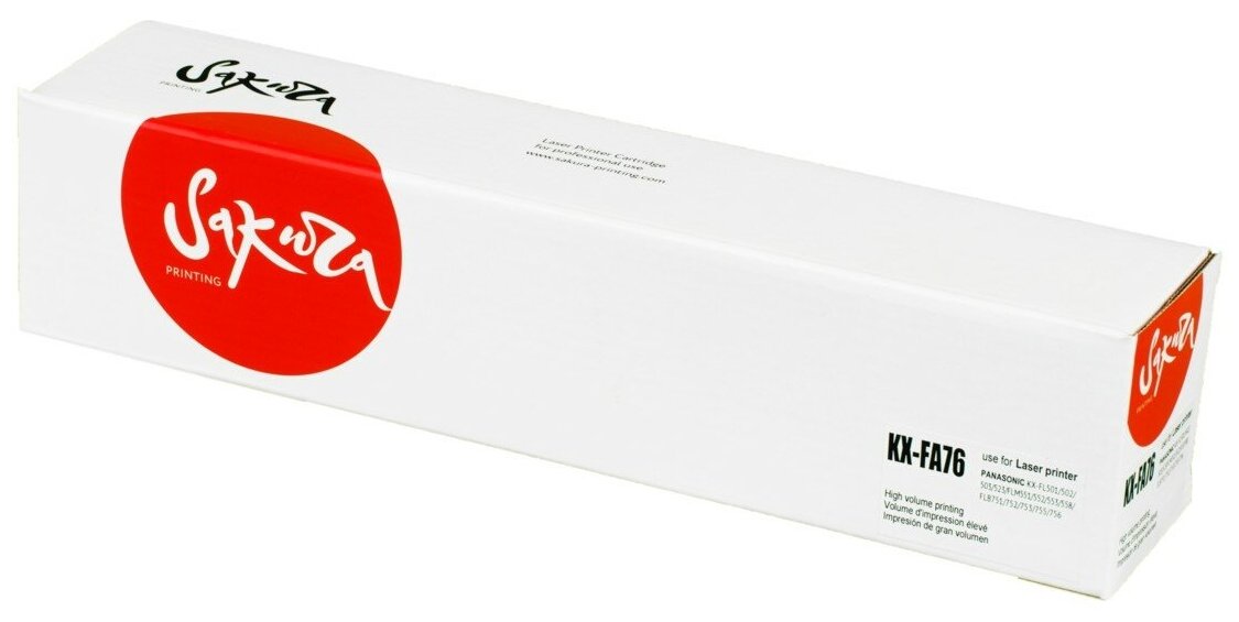 Картридж KX-FA76A Black для принтера Панасоник, Panasonic KX-FL523; KX-FLM553