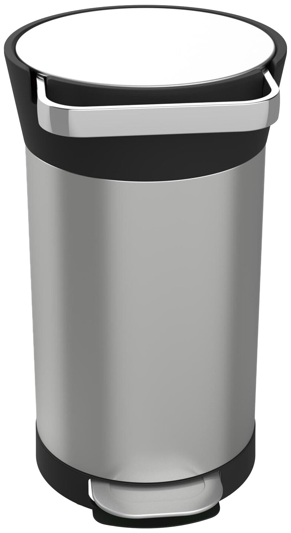 фото Мусорный бак WHS из нержавеющей стали 10 л без внутр ведра, серебро, 33.6х29.5х50.5 см, с угольным фильтром