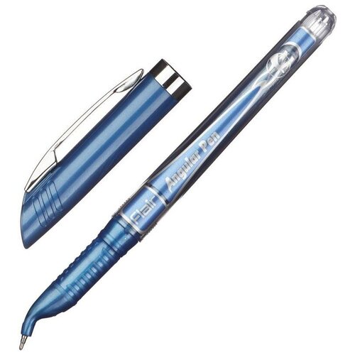 Ручка шариковая Flair ANGULAR для левшей, синяя ручка шариковая синяя angular для левшей блистер подвес flair