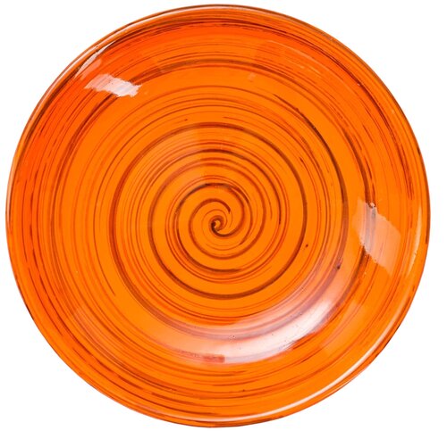 Борисовская керамика Тарелка для вторых блюд, 18 см 3 см оранжевая полоска 18 см 1
