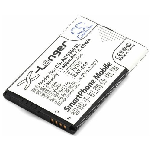 фото Аккумулятор cameronsino cs- acs500sl для acer cloudmobile s500 cameron sino