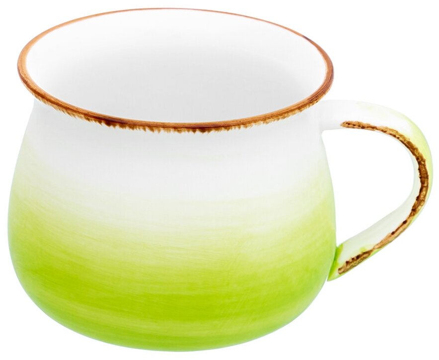 Кружка / чашка / для чая, кофе 250 мл 11,5х9х7 см Elan Gallery Кантри, зеленая