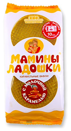 Вафли с молочной карамелью Дымка мамины ладошки Дымка КФ м/у, 225 г (в заказе 1 штука)