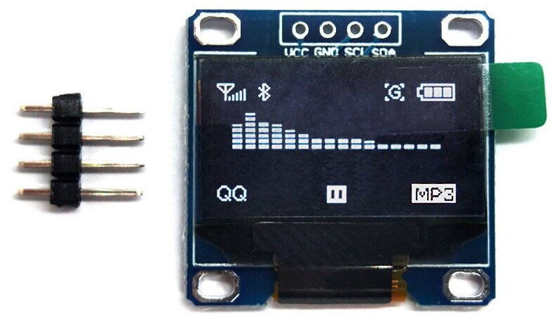 OLED дисплей 128x64 0.96 дюймов I2C монохромный белый