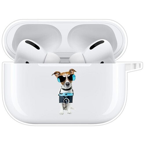 Чехол Krutoff Clear Case для AirPods Pro Пес-турист