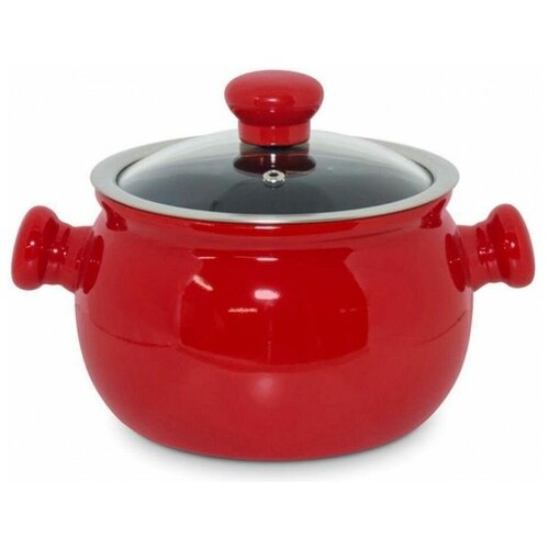 Кастрюля PREMIERE со стеклянной крышкой 16см., 2.3л. чёрный