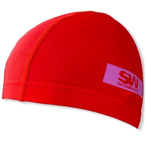 фото Тканевая шапочка для плавания swimroom "lycra", цвет красный
