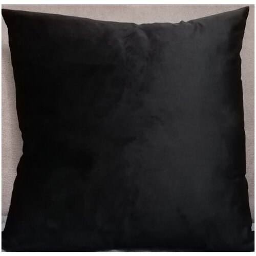 Наволочка декоративная 45x45 с подушкой в комплекте цвет чёрный