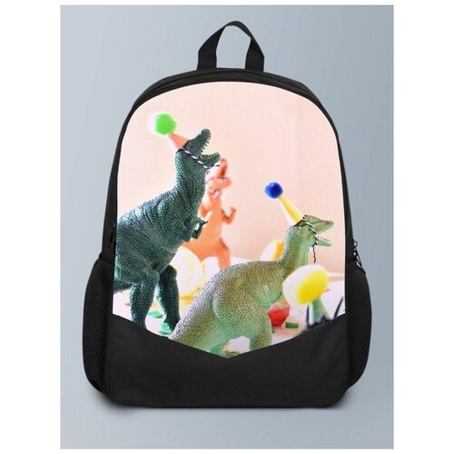 фото Черный рюкзак с принтом игрушки динозавр dinosaur, милота, плюшевый, детские игры - 213 brutbag