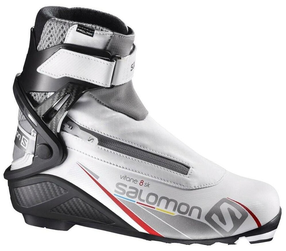 Лыжные ботинки Salomon Vitane 8 Skate Prolink 391320 NNN (белый/черный/красный) 2017-2018 37 EU