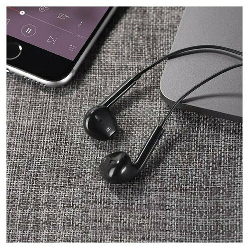 Hoco Наушники Hoco M55 проводные вкладыши микрофон Jack 35 12 м черные 53600₽