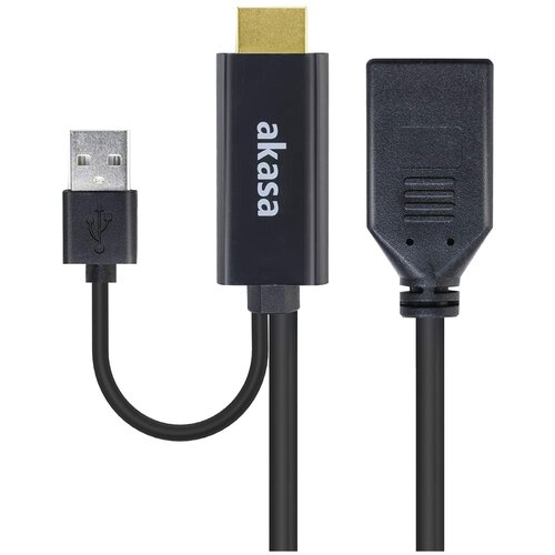 Akasa HDMI - DisplayPort Adapter With USB AK-CBHD24-25BK