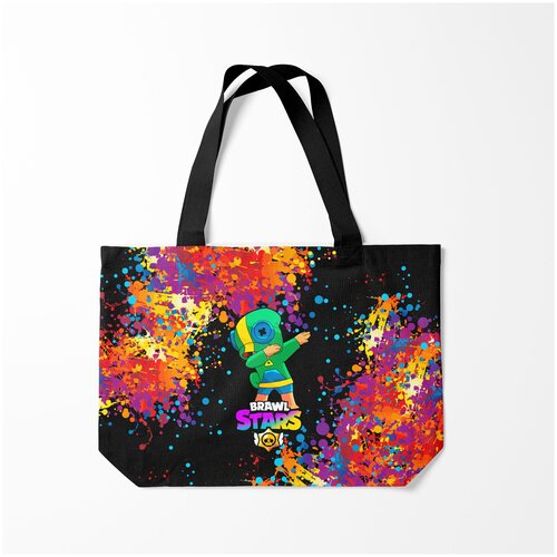 фото Сумка-шоппер / 46х35 см / геймерам / brawl stars leon dab burnettie