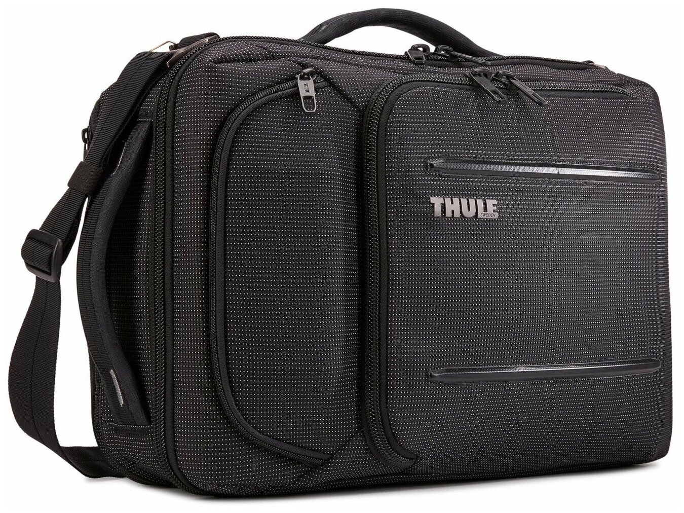 Сумка-рюкзак 15.6” Thule Crossover 2 Convertible Laptop Bag, Нейлон, Black, Черный 3203841 - фото №4