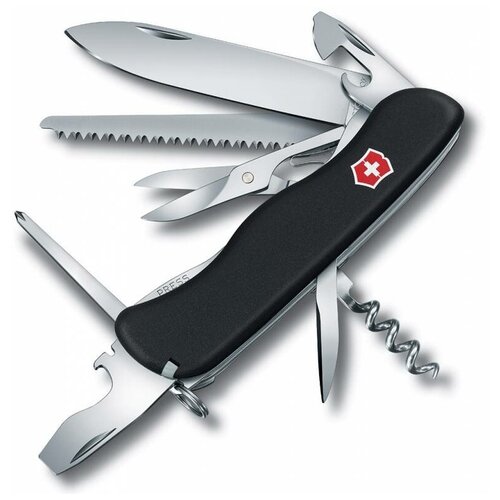 Victorinox нож outrider, 111 мм, 14 функций, черный нож victorinox rescue tool one hand 111 мм 14 функций желтый