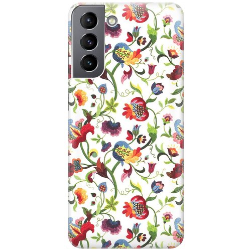 фото Re:pa накладка transparent для samsung galaxy s21 с принтом "цветочный узор"