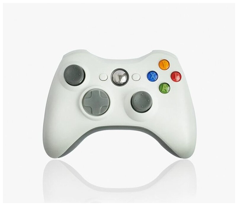 Беспроводной джойстик геймпад MyPads для игровой приставки Microsoft Xbox 360 Wireless Controller белый NSF-00003