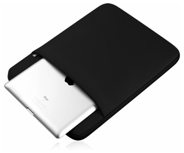 Чехол для ноутбука 15.6-16 дюймов, на молнии, из водоотталкивающей ткани, размер 39-30-2 см, черный