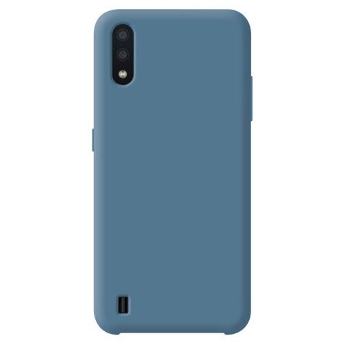 фото Чехол liquid silicone case для samsung galaxy a01 (2020), синий, deppa 87434