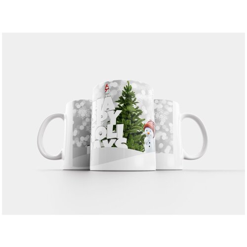 фото Кружка "рождество, happy holidays, зима" 320 мл lotsprints