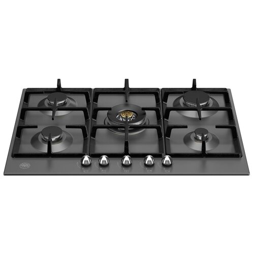 Варочная панель Bertazzoni P755CHERNE газовая, эмаль черная с хромированной фурнитурой