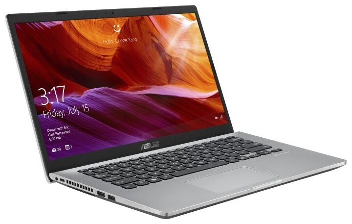 Ноутбук Asus F409FA-EK575T Intel Pentium Gold 5405U 2300 MHz141920x10804GB128GB SSDDVD нетIntel HD Graphics 520Wi-FiBluetoothWindows 10 Home 90NB0MS1-M08680 серебристый