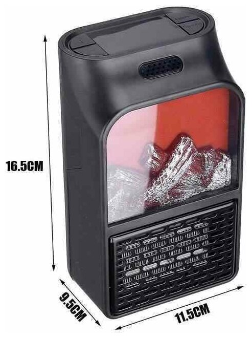 Портативный обогреватель-камин Flame Heater 900 Ватт - фотография № 4