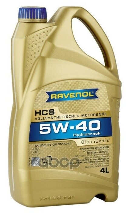 Ravenol Моторное Масло Ravenol Hcs Sae 5w-40 ( 4л) New