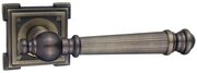 Ручка дверная межкомнатная на квадратной розетке Валенсия, бронза античная матовая