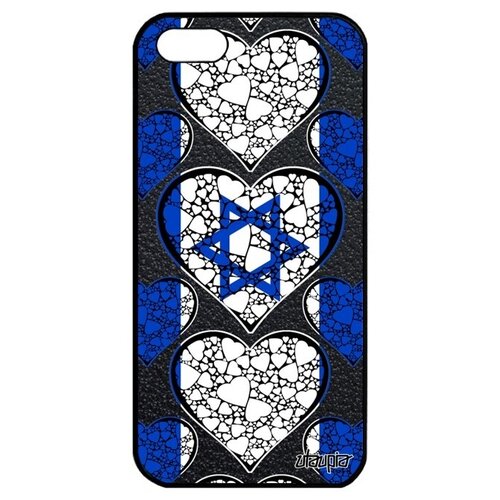 фото Красивый чехол на смартфон // apple iphone 5 5s se (2016) // "флаг израиля с сердцем" любовь страна, utaupia, цветной