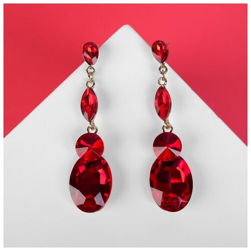 NNB Серьги висячие со стразами 