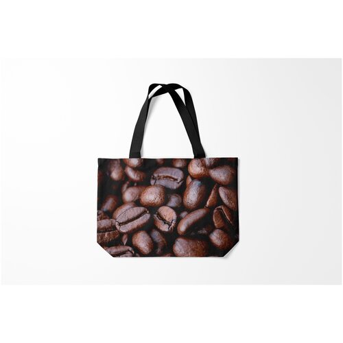 фото Сумка-шоппер / 46х35 см / популярные иллюстрации / еда кофейные зерна burnettie
