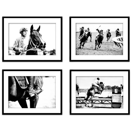 фото Набор постеров лошади ретро фото №1 21х30 см 4 шт. дом корлеоне