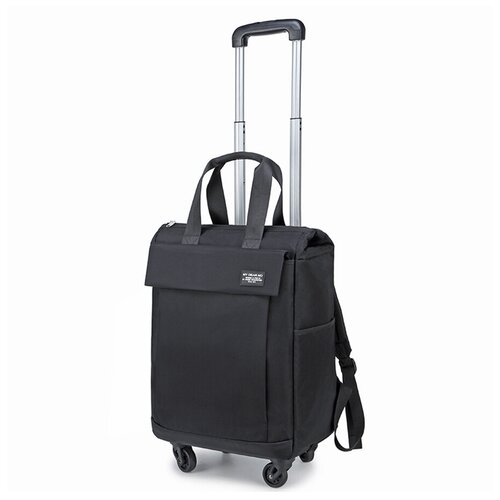 Сумка-рюкзак на колесах PICANO черная, 22 дюйма, 600х400х230 мм, 2.5 кг, сумка дорожная / сумка на колесах / сумка вещевая / туристическая сумка