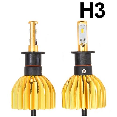 фото Желтая светодиодная лампа в птф fog buster h3 - комплект 2 шт electrokot
